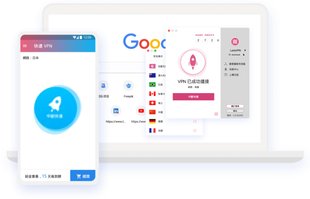 快连智能网络加速 - 全球连接示意图